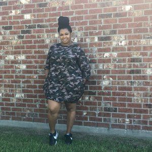 Plus Size Camo Bubble Dress